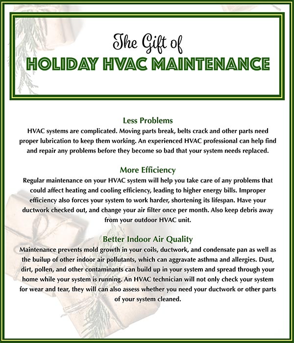 Why Holiday HVAC Maintenance Important